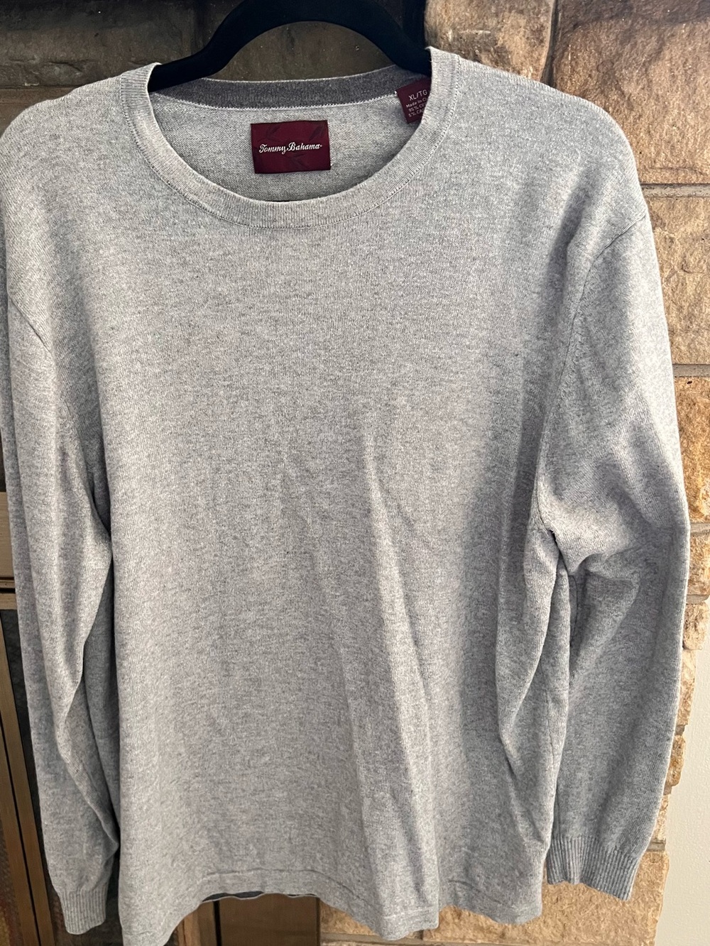 Tommy Bahama Men's Heather Gray Crewneck Pullover